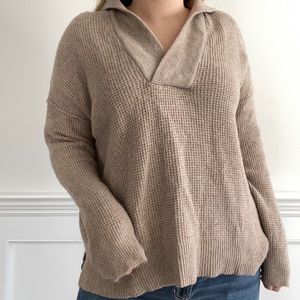 aerie waffle hooded sweater